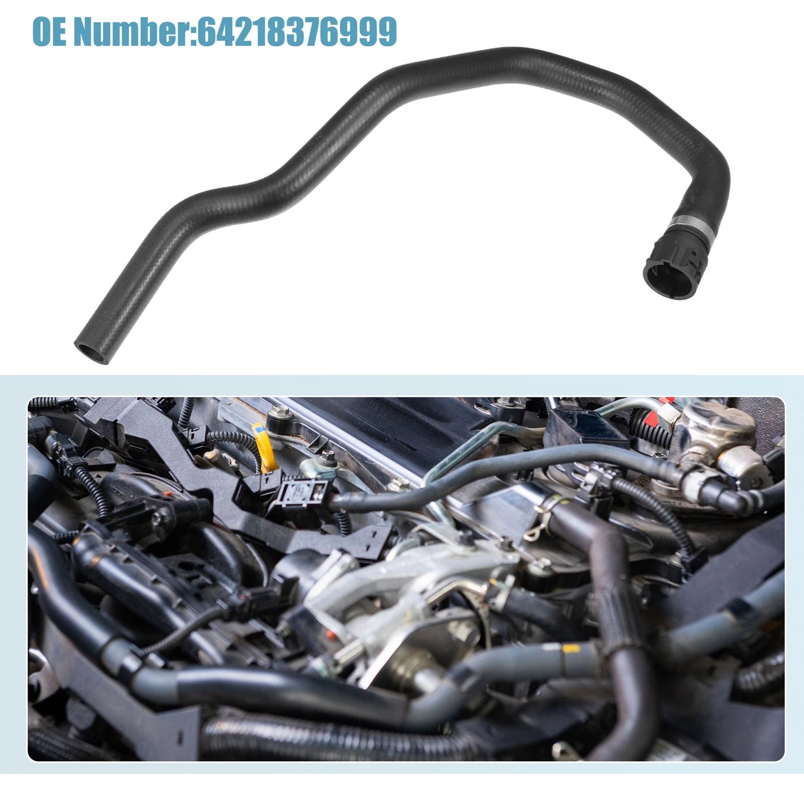 Engine Radiator Coolant Heater Hose for BMW (No. 64218376999)