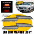 4X Clear Front & Rear Bumper Side Marker Lights for Chrysler Crossfire (2004–2008)