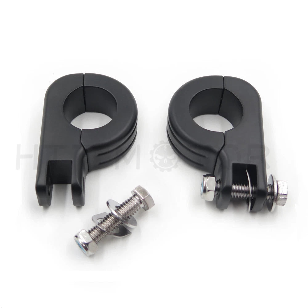 Footrest Foot Peg P-Clamp Mounting Kit for Harley (1 1/4" Highway Bars)