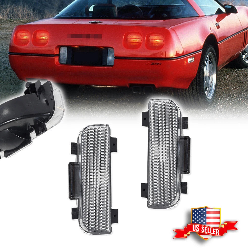 2X Clear Lens Tailgate Reverse Backup Lights for Corvette C4 (1984–1990)