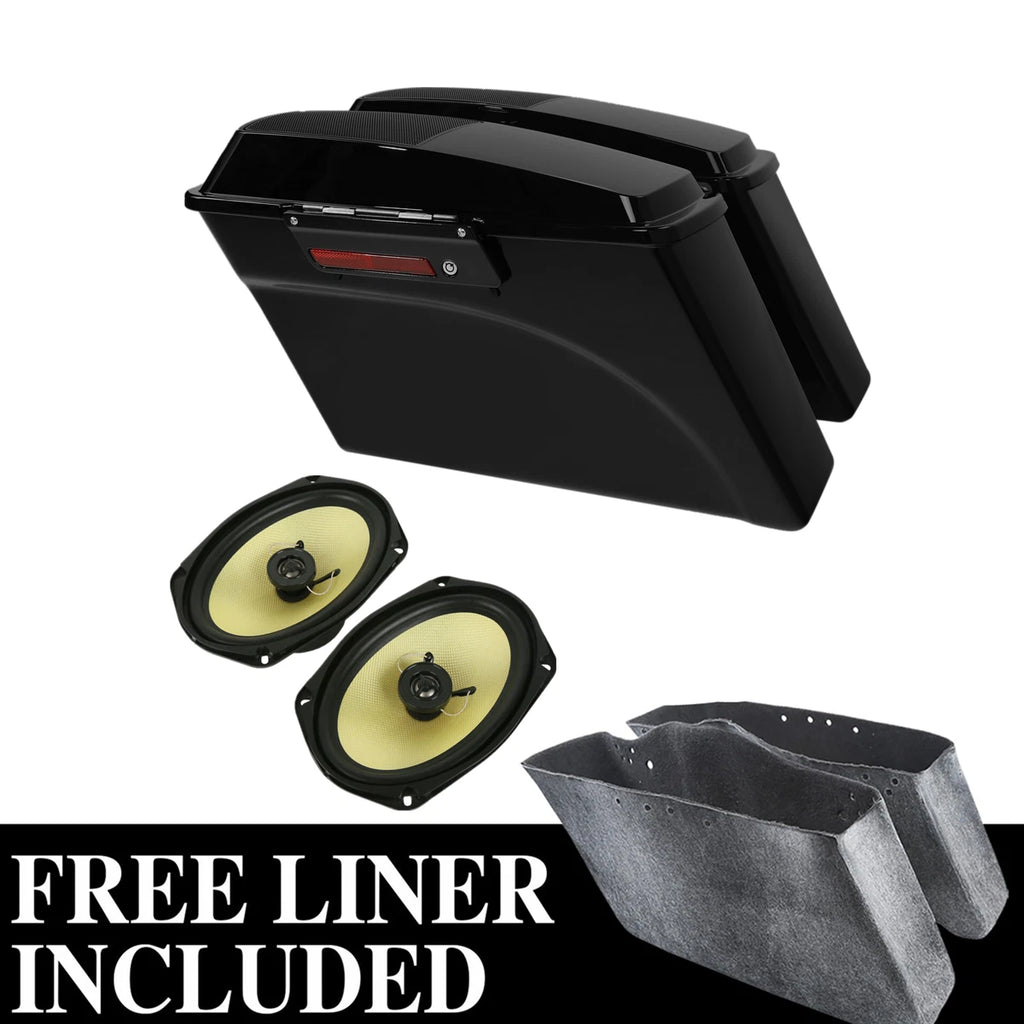 Hard Saddlebag & 6x9" Speakers for Harley Touring Street Road Glide (1994–2013)