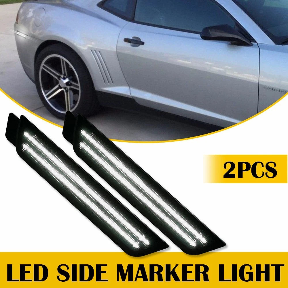 LED Reflector Lights for Chevy Camaro (2010–2015) Black Lens Rear Side Marker