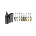 Hitachi Ignition Coil & 8 NGK V-Power Nickel Spark Plugs Kit for F-150 (1996)