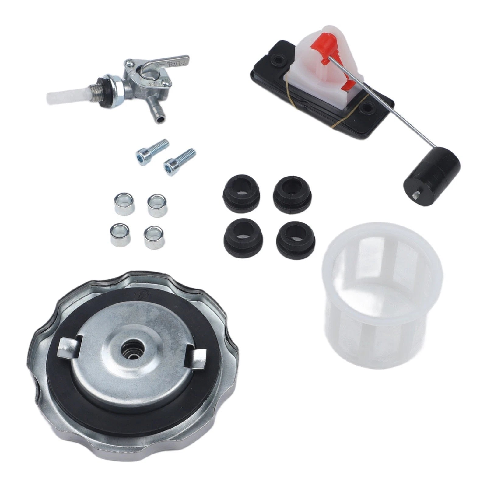 57 Gallon Fuel Gas Tank Cap with Petcock & Filter Gauge for Power Equipment