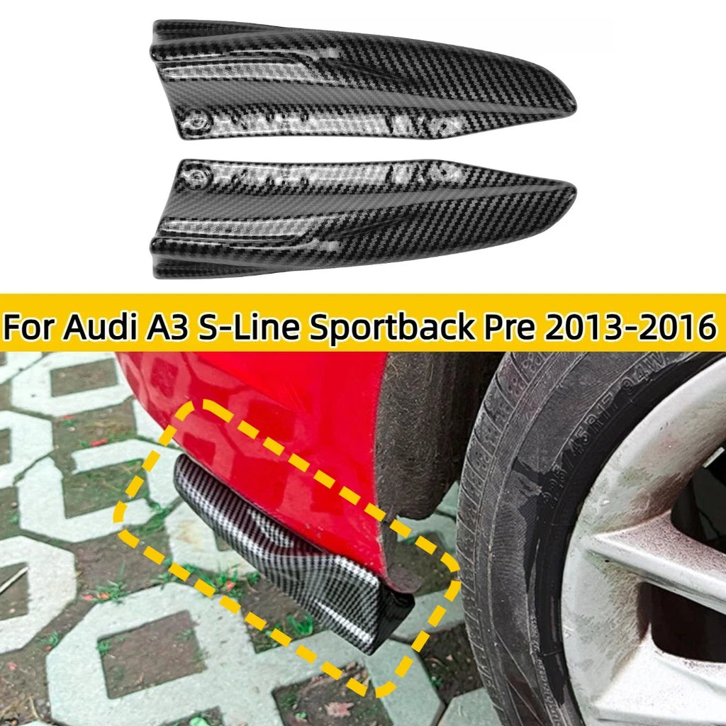 Rear Side Splitter Spats for Audi A3 S-Line S3 Sportback (2013–2016)