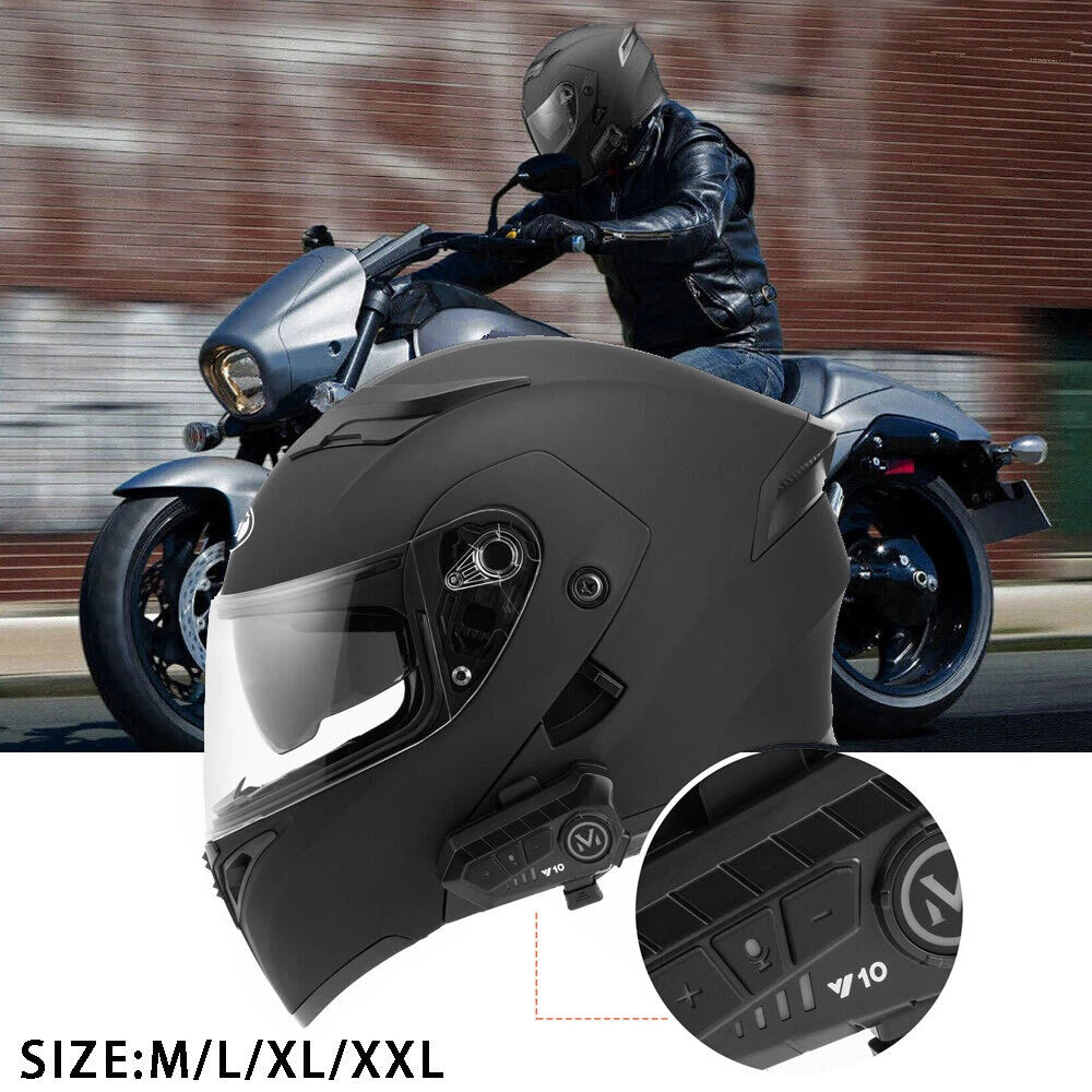 DOT Motorcycle Helmet with Bluetooth Headset for Motorbike (Modular)