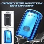 Blue Soft TPU Smart Key Fob Cover Case for Mazda 3 (2019-2025)