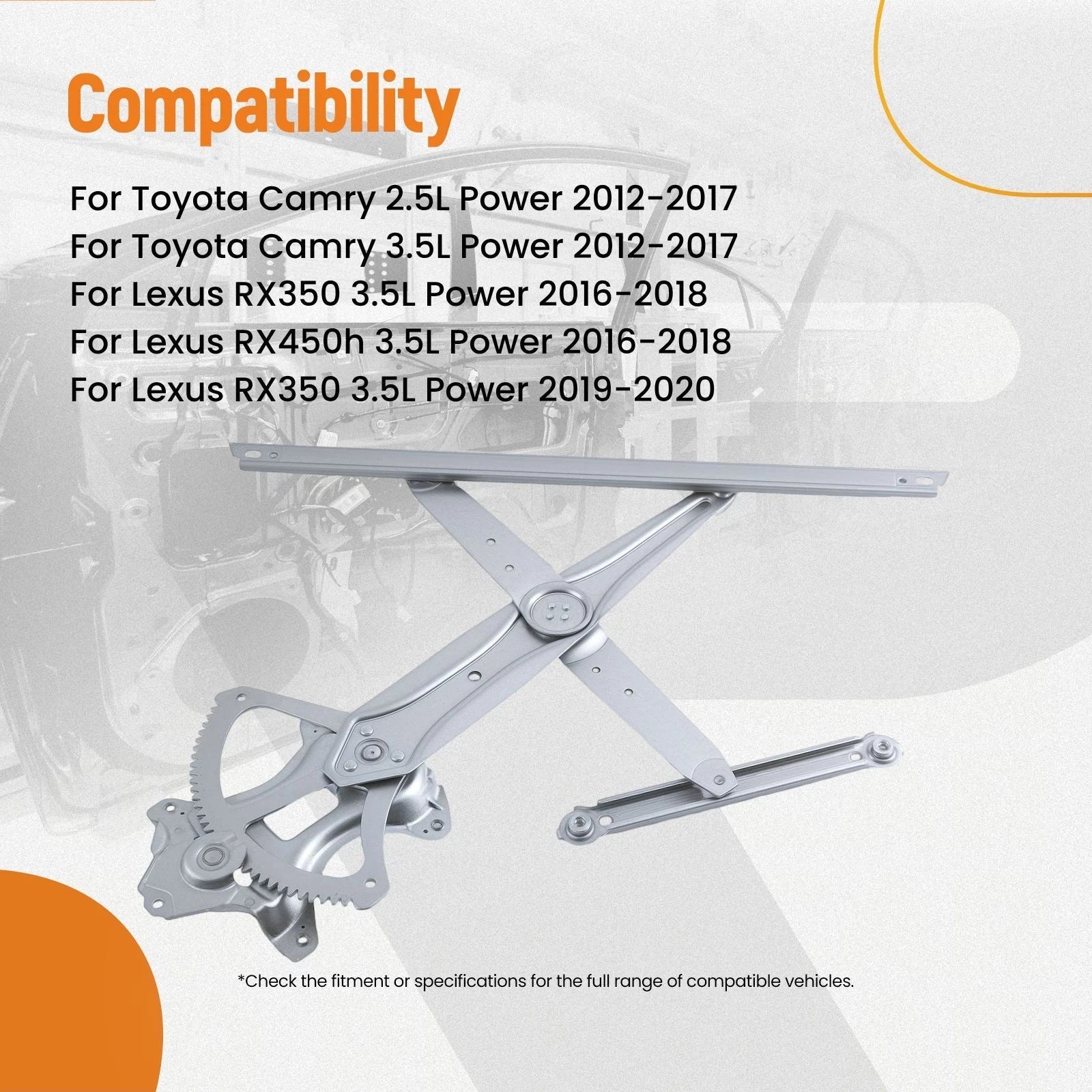 Power Window Lifter Front Left for Toyota Camry (2012–2017)