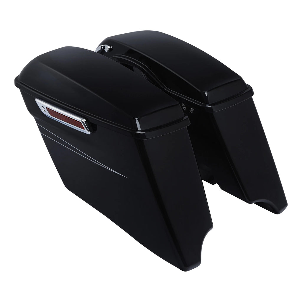 4" Stretched Hard Saddlebags for Harley Electra Glide (2014–2023) Vivid Black