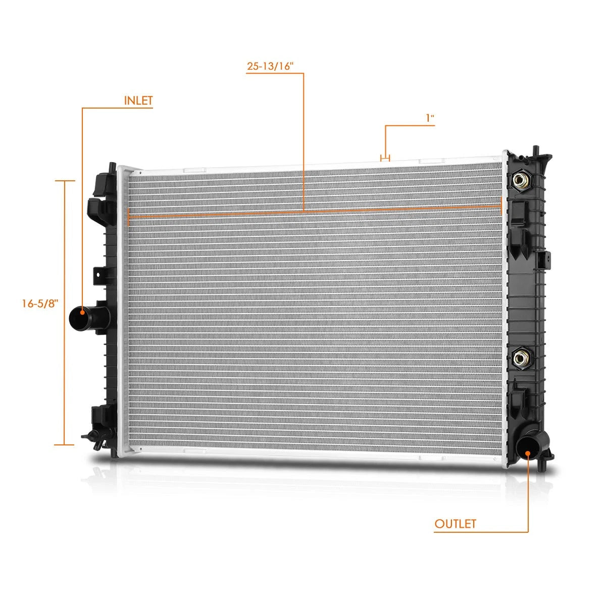 2-Row Aluminum Cooling Radiator for Freightliner M2 106/Business Class M2 (2006–2015)