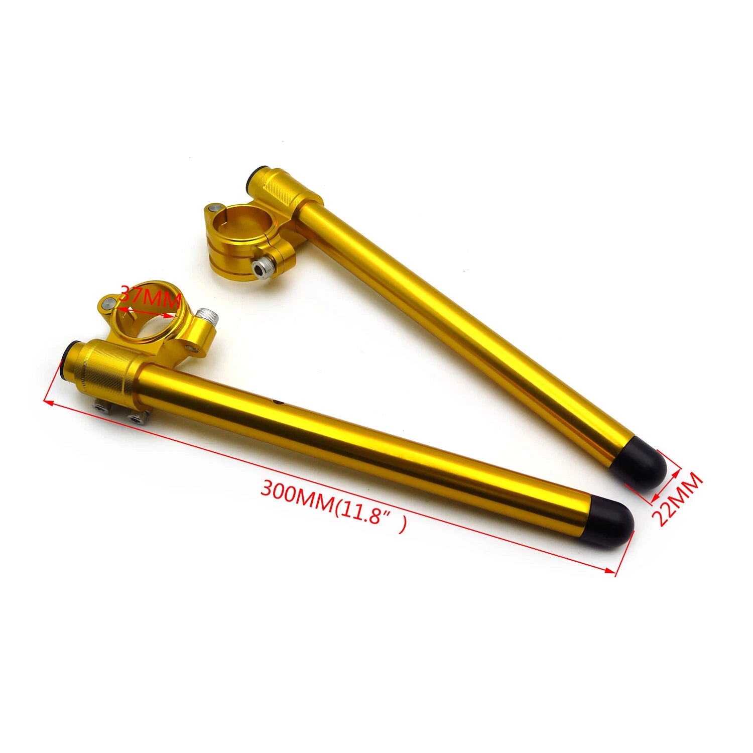 CNC Gold 37mm Fork Clip-ons Handle Bar Riser Pair for Yamaha YZF