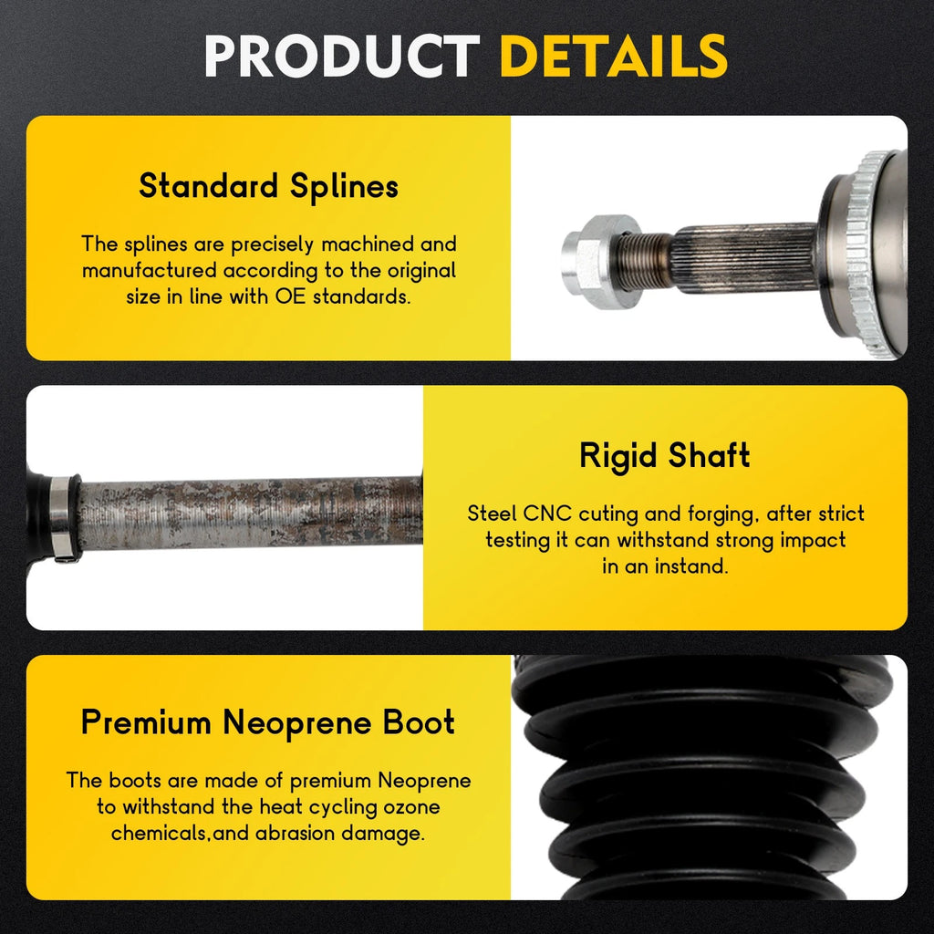 CV Axle Shaft Assembly for Toyota Highlander (2001–2007) Front Driver Side