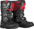 Youth Maverik Offroad Motorcycle Boots for Fly Racing (Size 5, Red/Black)