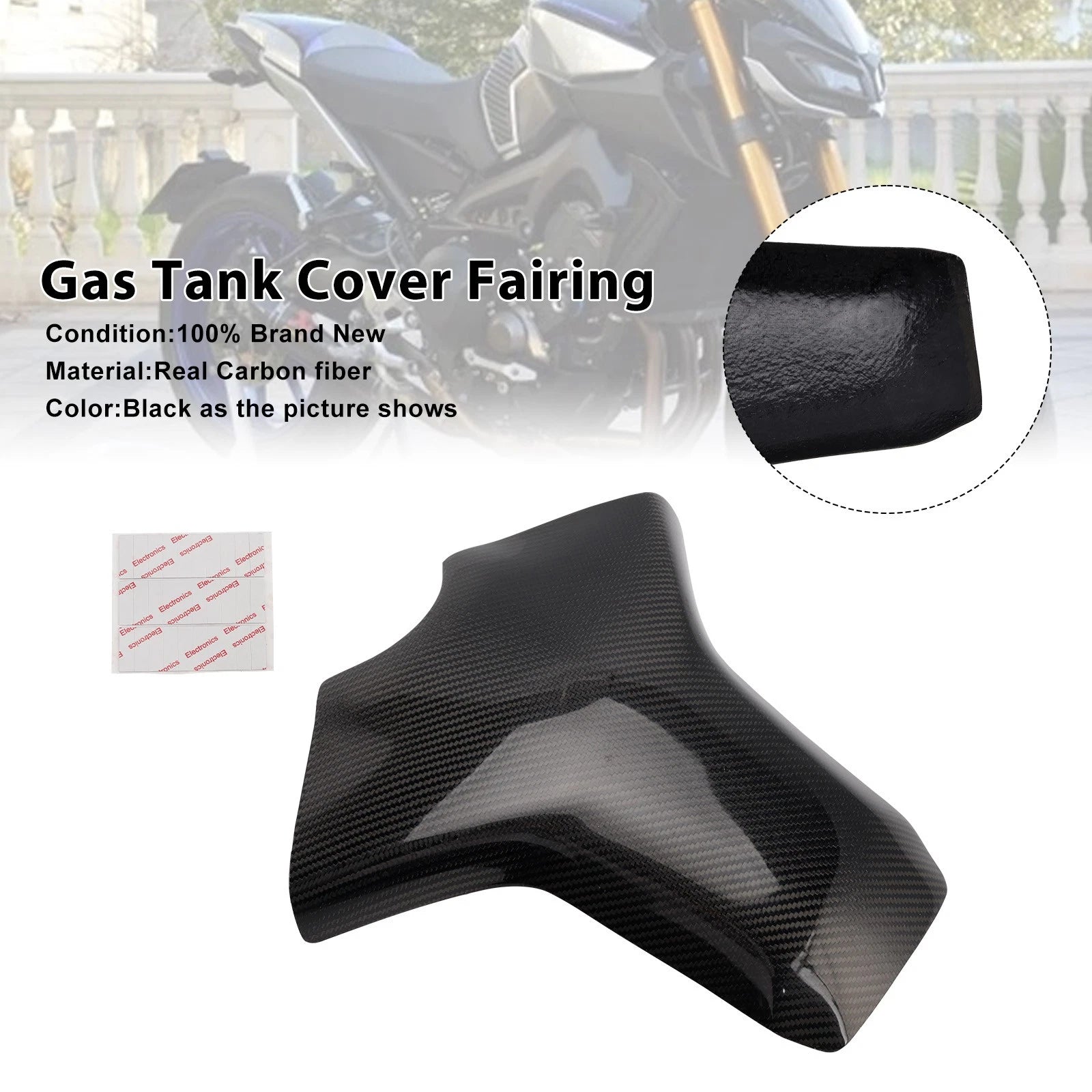 Carbon Fiber Tank Cover Fairing for Yamaha MT-09 FZ09 (2014–2020)
