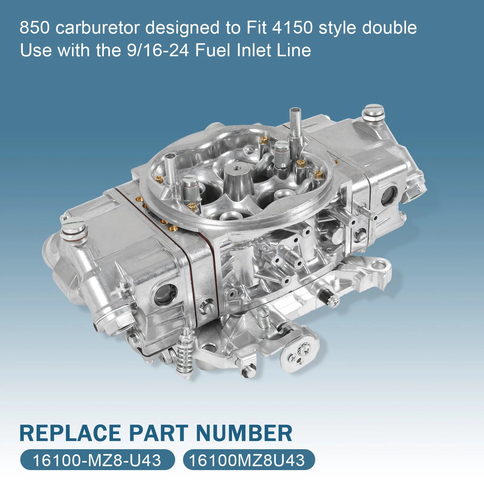 Performance Race Carburetor Double Pumper 4 Barrel BR-67201 850CFM for