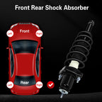 Set of 2 Rear Shocks Struts & Coil Spring Mounts for Dodge Journey (2009–2010)