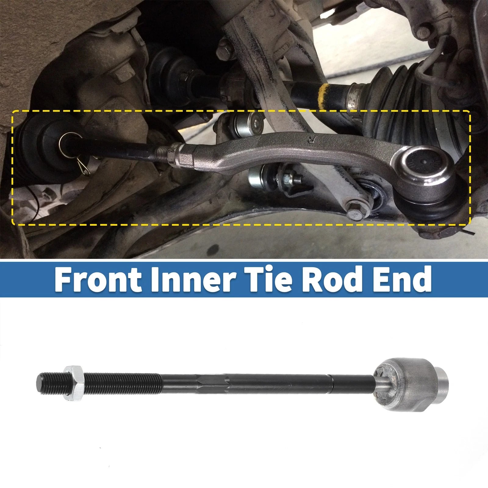 2X Front Inner Tie Rod End Links for Chevrolet Malibu (2004–2023)