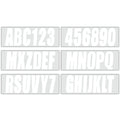 Set of 4 White Boat Registration Letters & Numbers Decals A-Z & 0-9