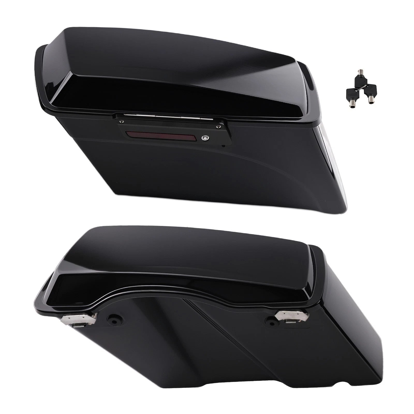 Set of Hard Bags Vivid Black with Keys for Harley Davidson Touring (1994–2013)