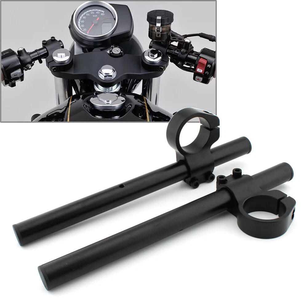CNC High Lift Clip Ons for Honda CB350 (1972–1974) Black