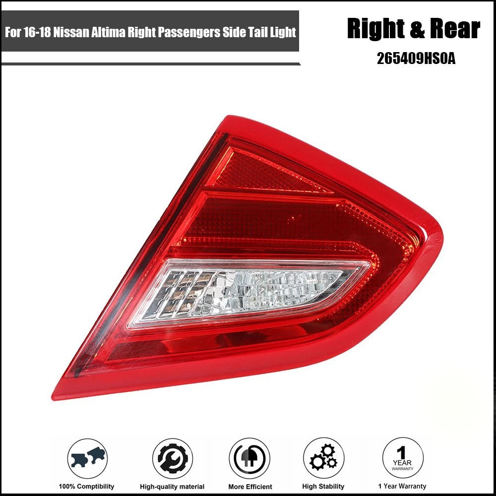 Rear Right Inside Brake Lamp Tail Light for Nissan Altima (2016–2018)