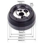 Genuine Leather 14" Steering Wheel with Horn + Hub Adapter 170H for Dodge Chevy GM