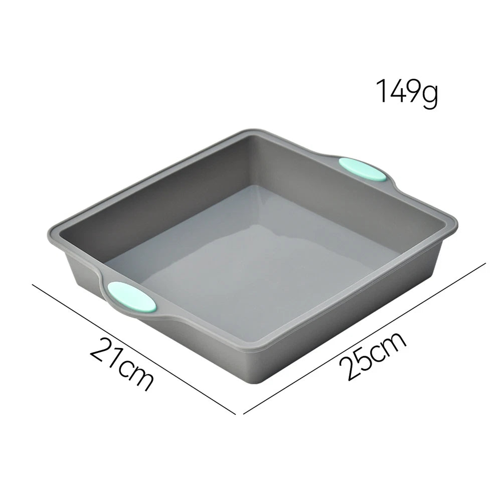 Silicone Square Chiffon Cake Mold 17.3x20x3.5 cm Food Safe