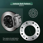 4X 2" Wheel Adapters 8x180 to 8x170 14x1.5 for Chevrolet Silverado 2500 3500 HD (2001–2023)