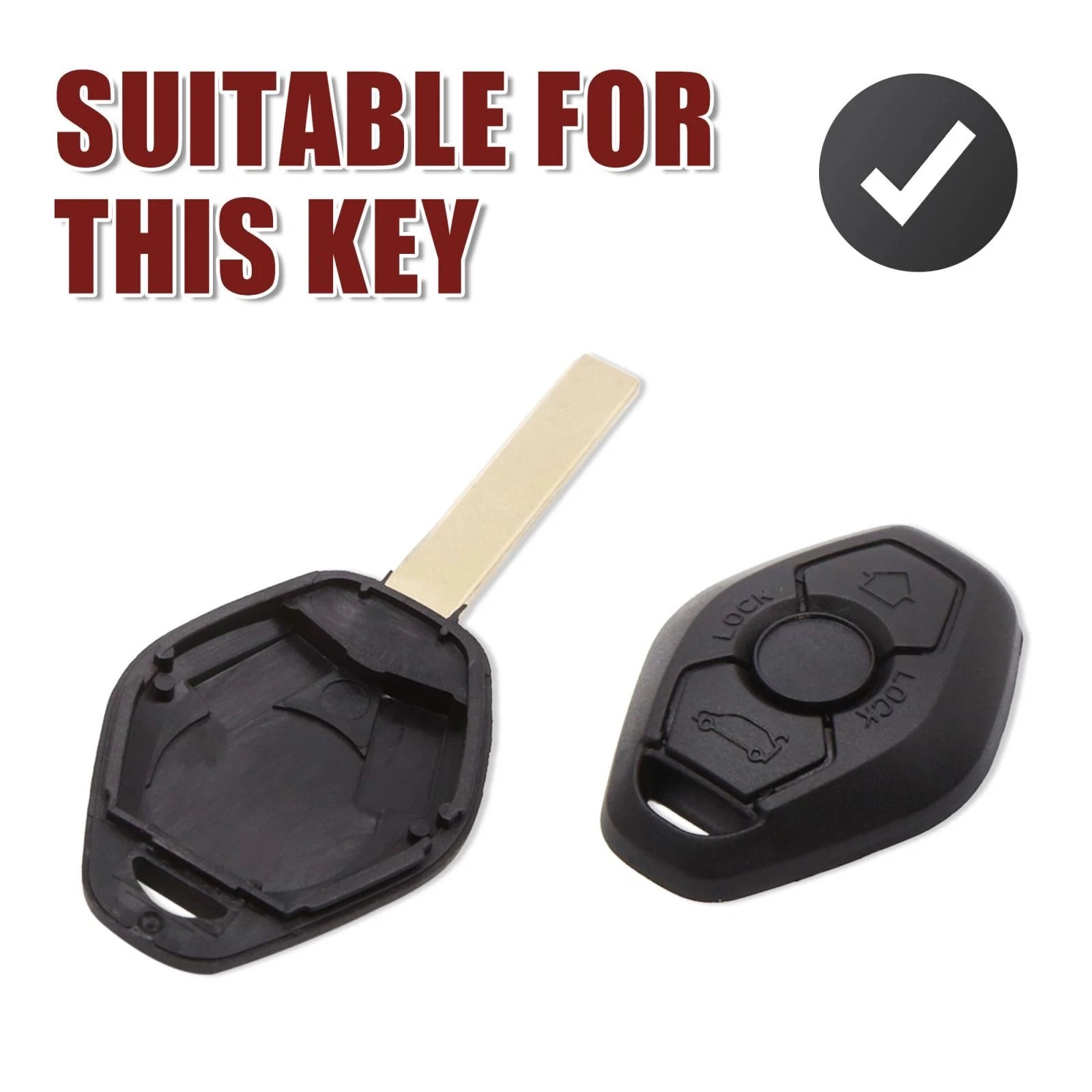 Key Fob Shell Case for BMW 3 5 7 Series E38 E39 E46 E81 (1998–2012)