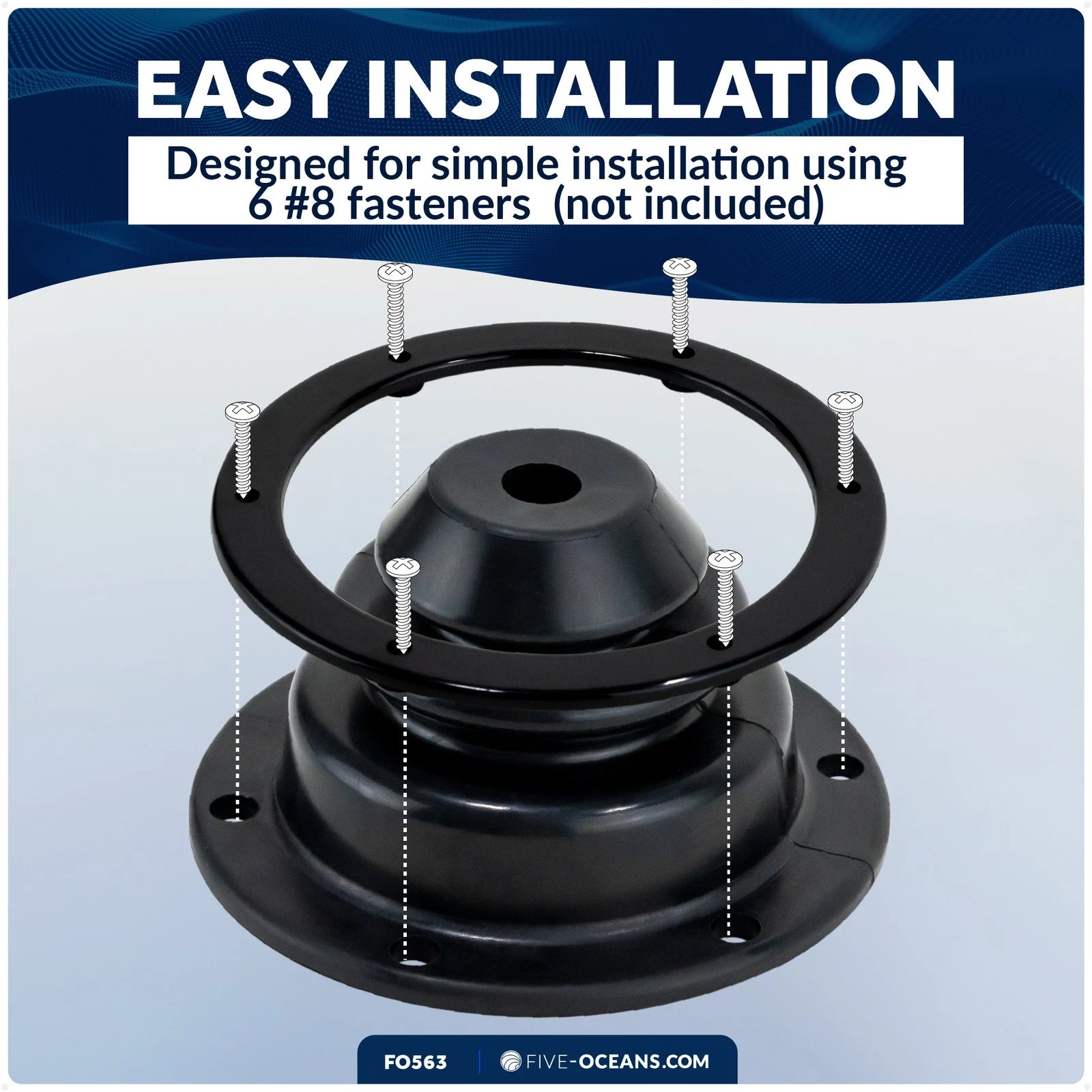 Motor Well Boot for Five Oceans (Fits holes up to 5-1/2" diameter)
