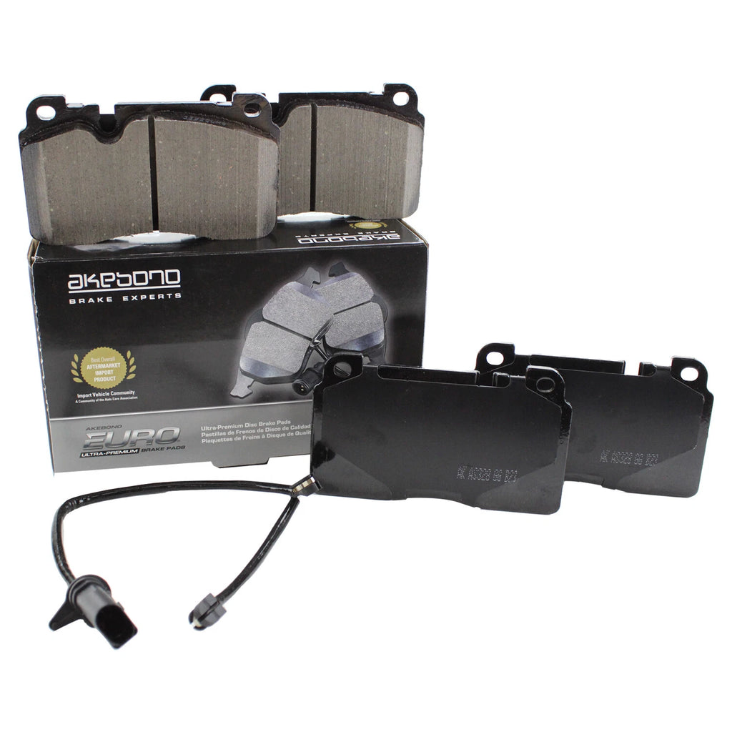Set of 4 Akebono Euro Front Ceramic Disc Brake Pads for Audi Q5 (2013–2017)