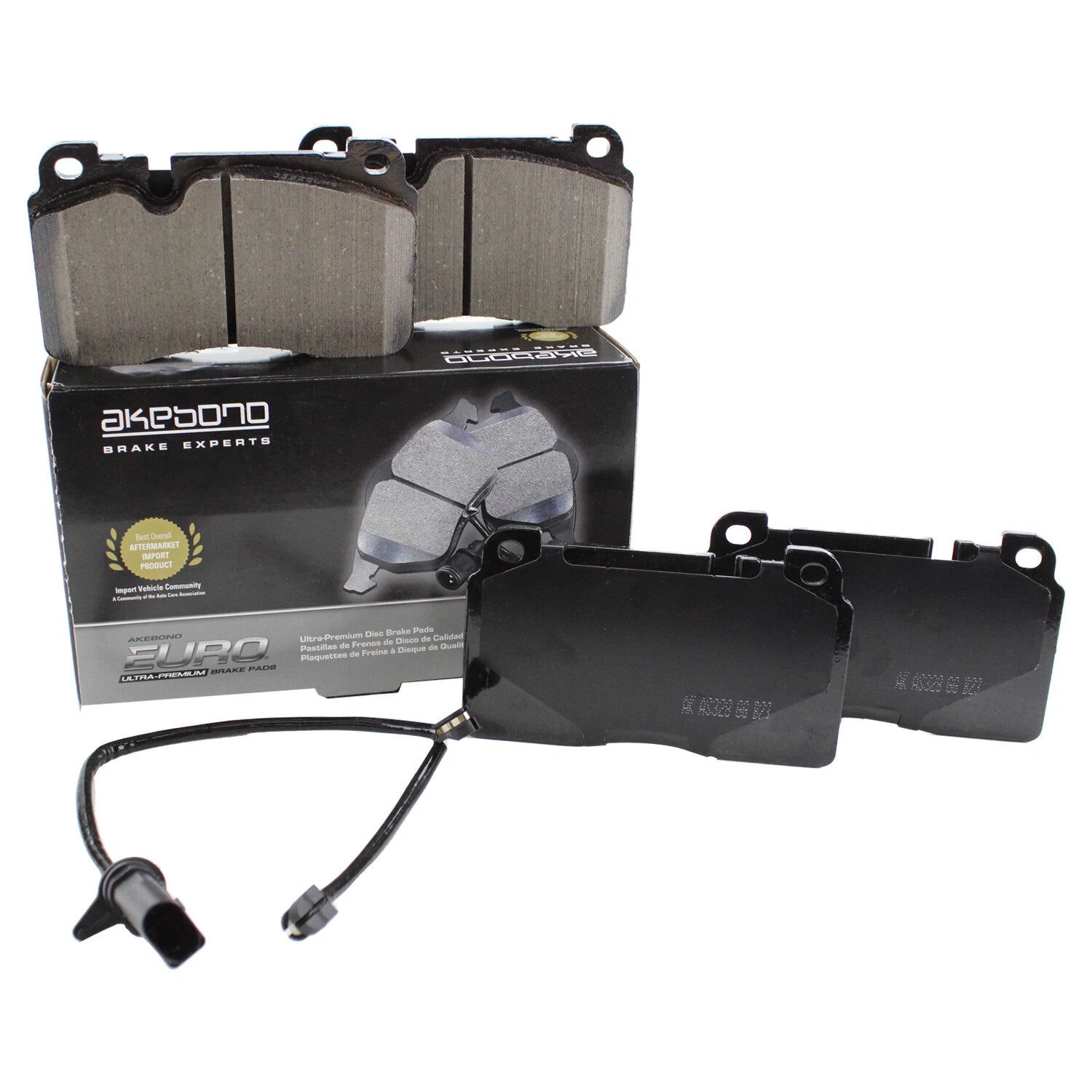 Set of 4 Akebono Euro Front Ceramic Disc Brake Pads for Audi Q5 (2013–2017)