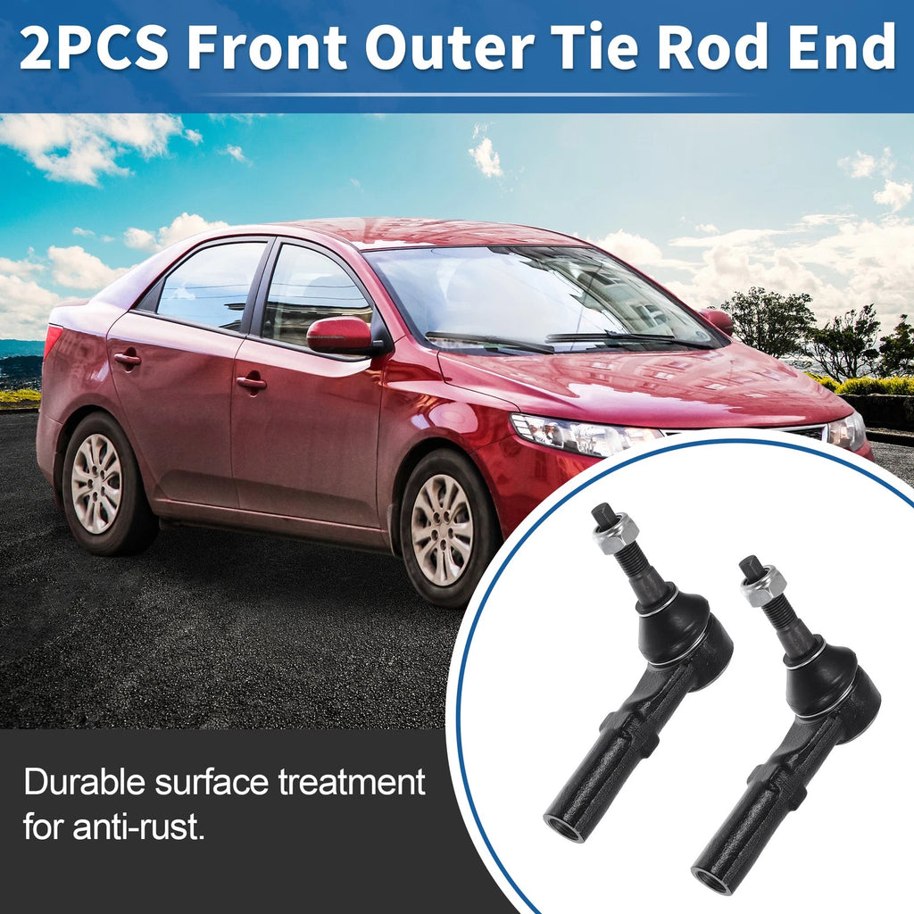 2X Front Outer Tie Rod End Links for Dodge Ram 1500, 2500 