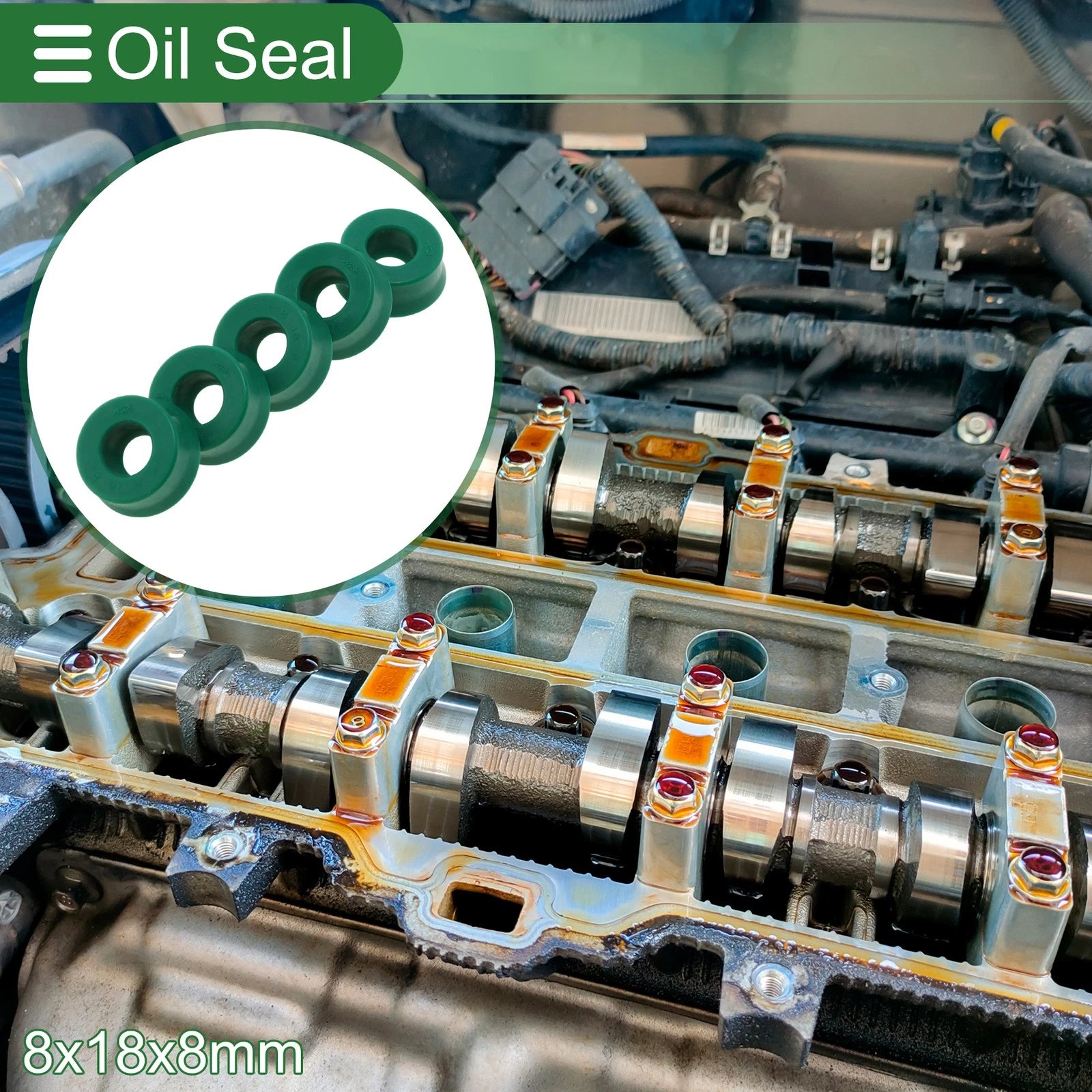 Set of 5 Oil Seal Rotary Shaft Seal 8x18x8mm for Various Models
