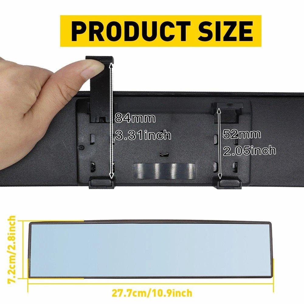 17" Rear View Suction Stick Mirror for Universal Fit (Interior)