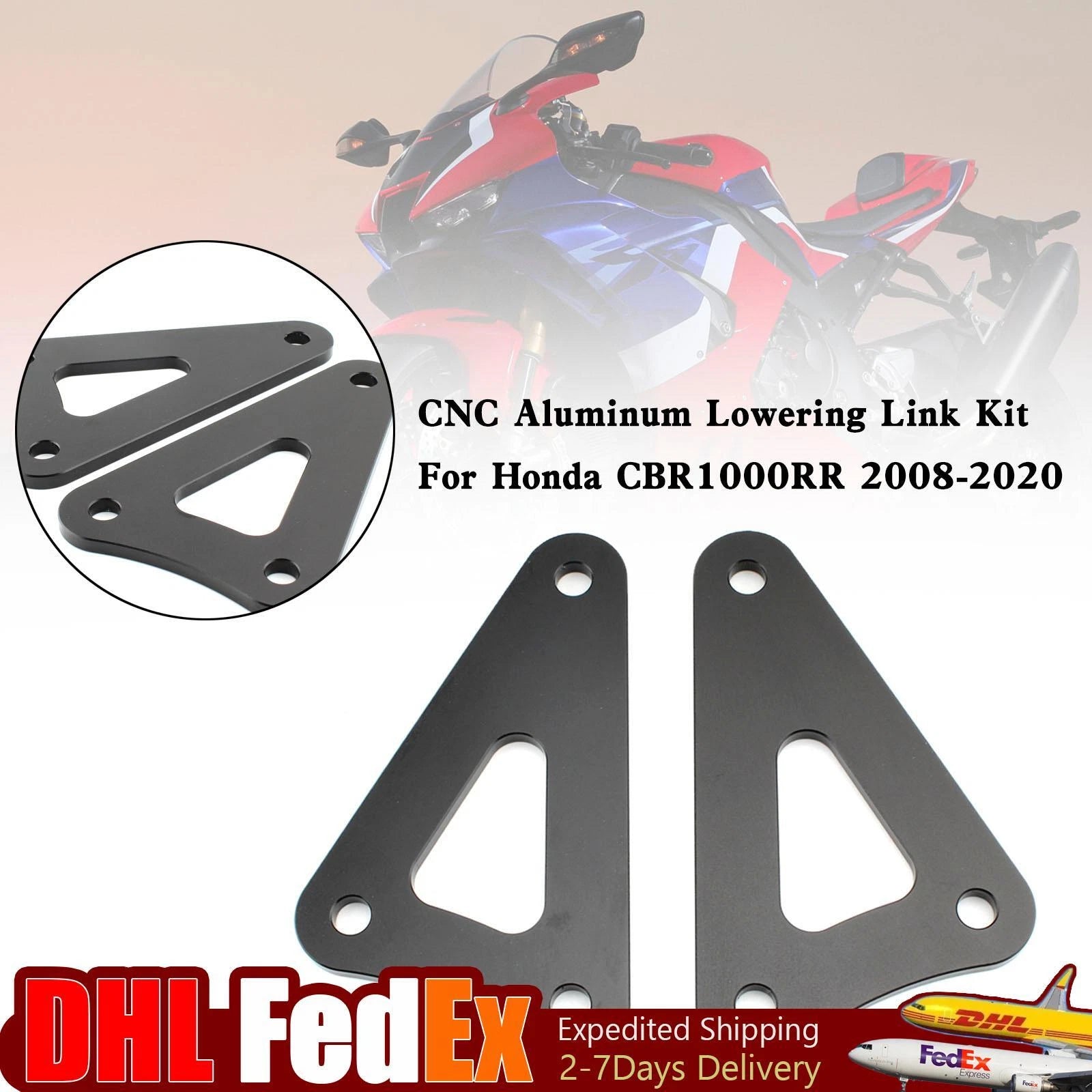 CNC Aluminum Lowering Link Kit 40mm for Honda CBR1000RR (2008–2020) U3