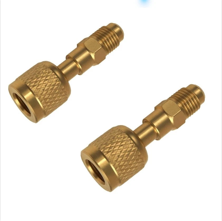 R32 Left Hand Thread 14 SAE LH Female to Male Adapter for R454B R32 Tank