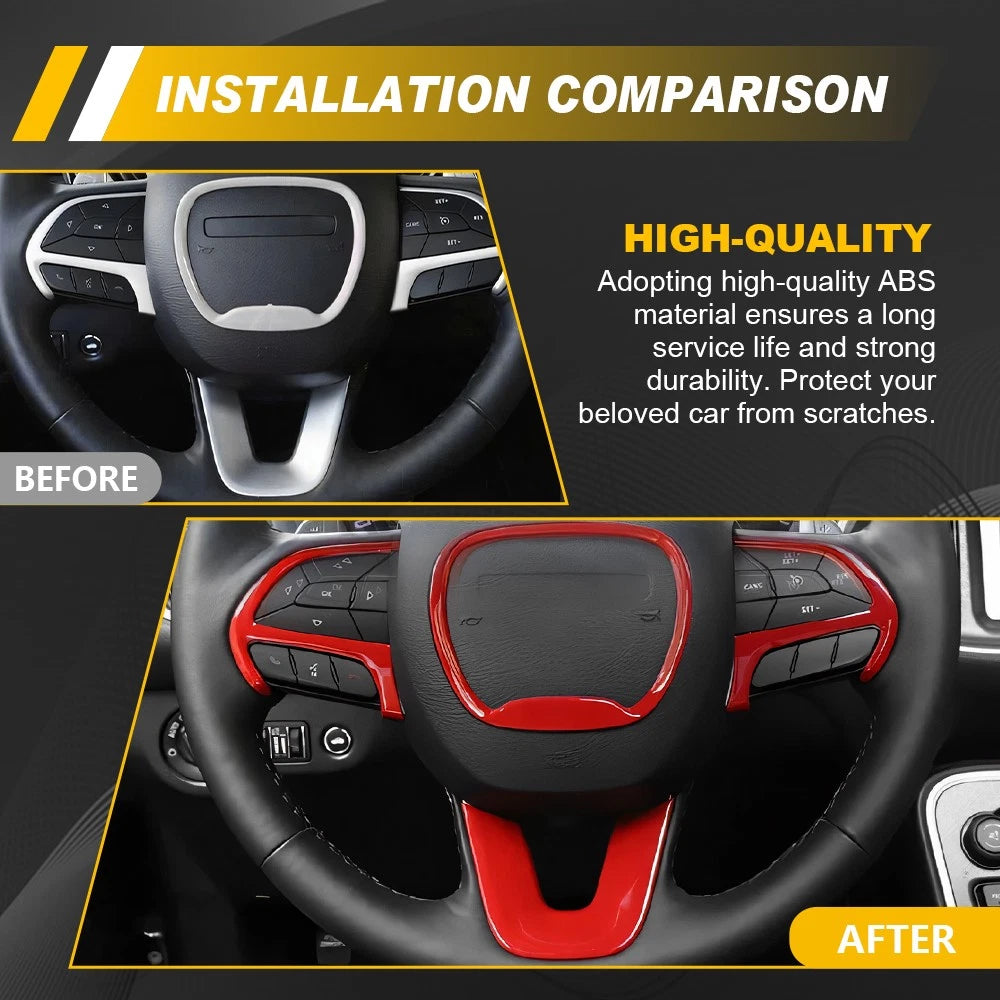 Steering Wheel Cover Trim for Dodge Charger/Challenger/Durango (2011-2023)