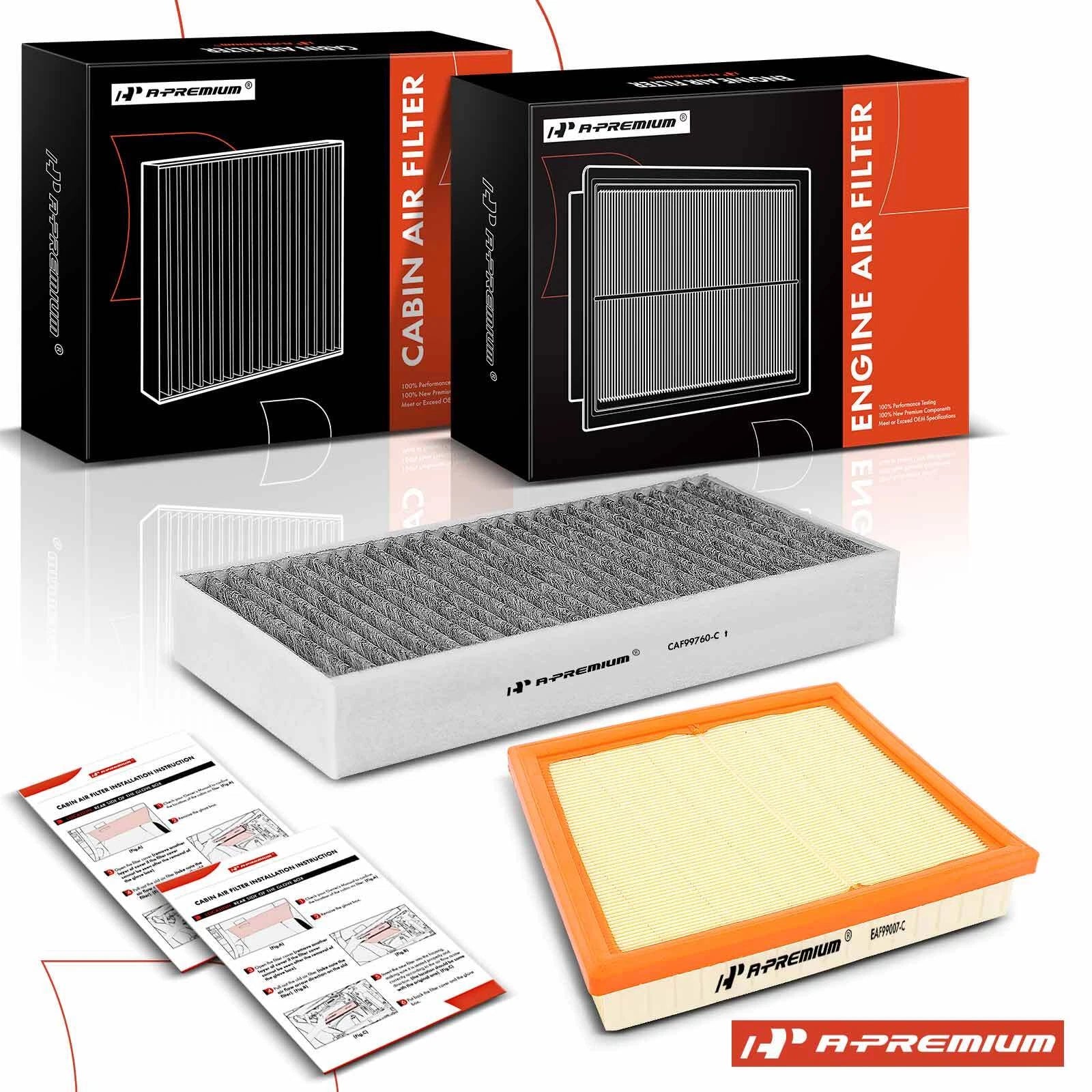 2X Engine & Cabin Air Filter for BMW X1 (2016–2022) X2 (2018–2022) Mini Cooper