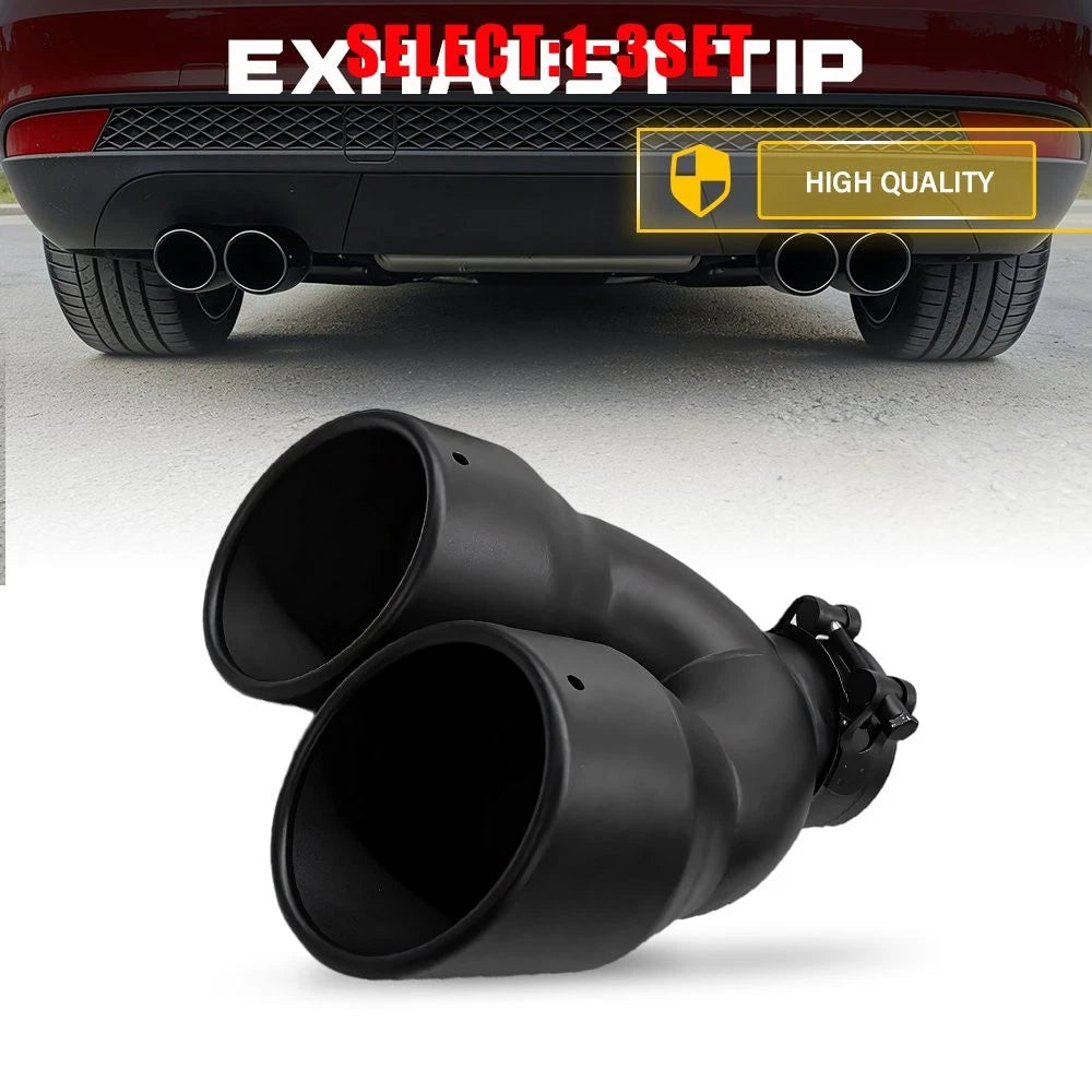 2.5" ID Dual Exhaust Muffler Tip for Universal Applications (7" OD, 8.5" L)