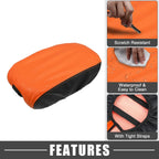 Car Center Console Armrest Pad Cover for Dodge Charger (2015-2022) Black Orange