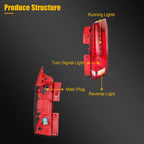 Taillight Assembly for Cadillac SRX (2010–2016) Red Brake Lamp Pair