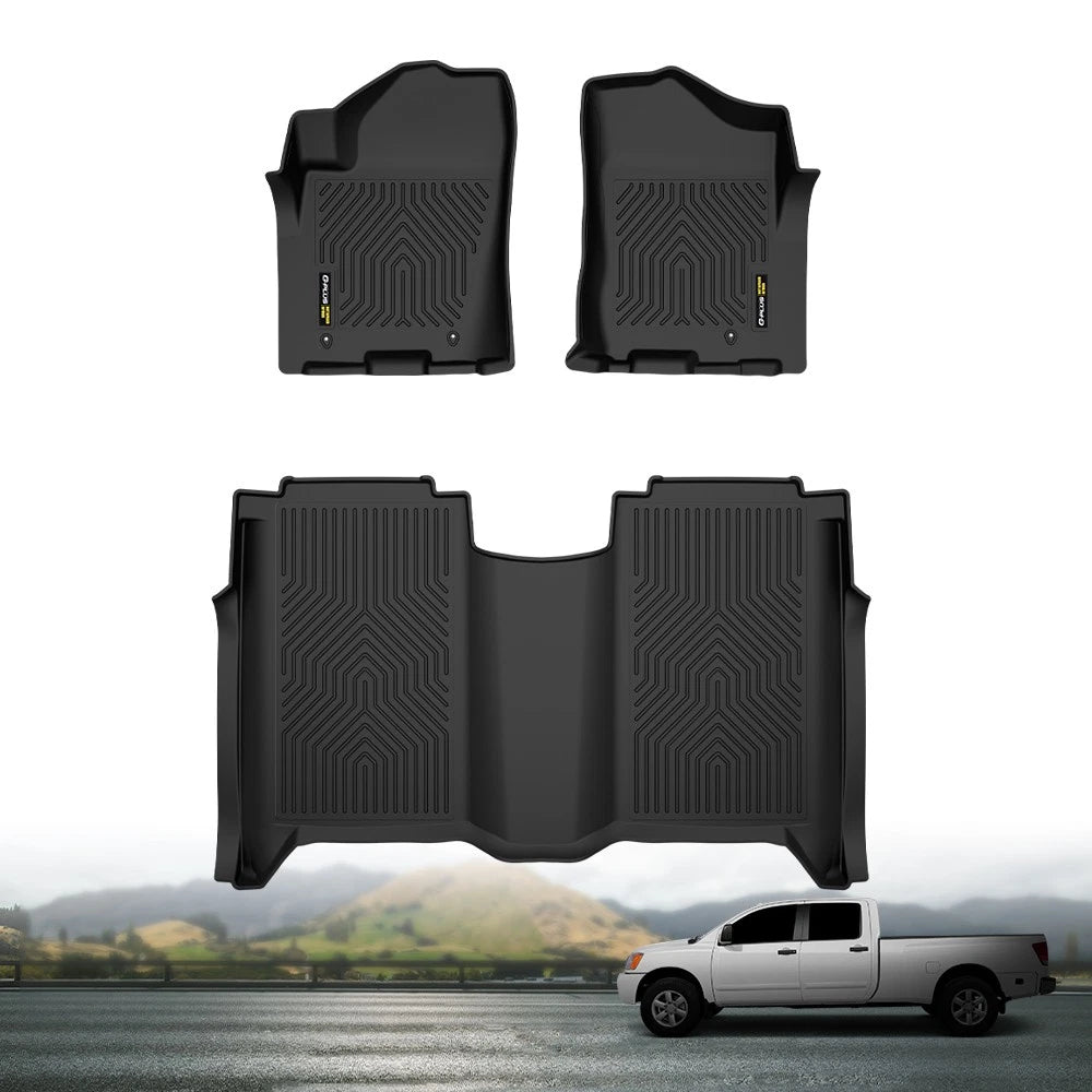 Set of TPE Floor Mats for Nissan Titan (2004–2015) All Weather Protection