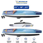 Set of 3 Michelin Stealth Hybrid Wiper Blades for Mazda (1992–1995)