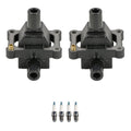 2X Ignition Coil & 4 U-Groove Spark Plug Kit for Mercedes W202 R170 C230 (1998–2007)