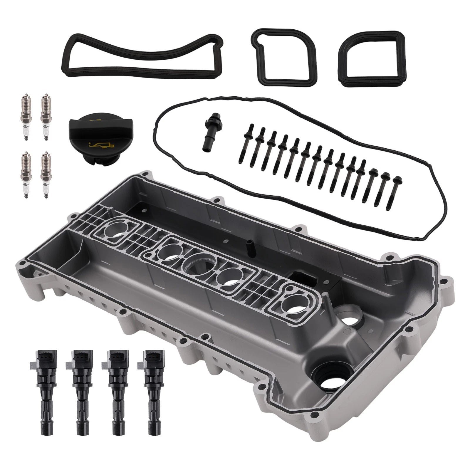 Valve Cover Kit Gasket Ignition Coils for Ford Fusion 2006–2009 2.3L 6M8Z6582B