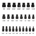 25-Piece Bolt Extractor Socket Set for Easy Out Screws (Universal)