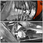 Factory Style Black Housing Amber Corner Headlights for Nissan Sentra (2016–2018)