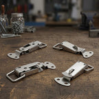 4X Stainless Steel Spring Loaded Clamps for Closet Security
