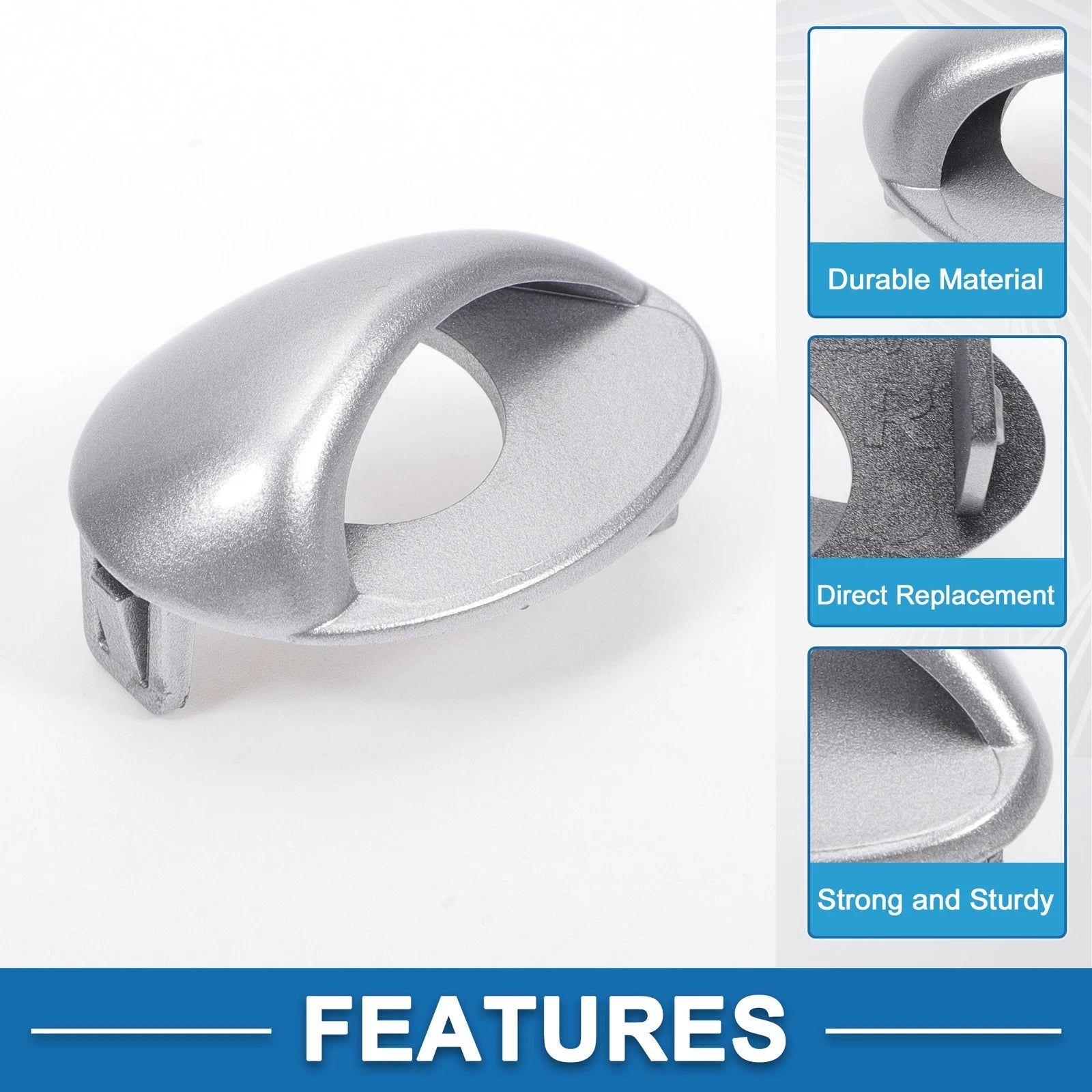 Bumper Headlight Washer Nozzle Cover Cap for BMW M3 (2008–2013) Silver Tone